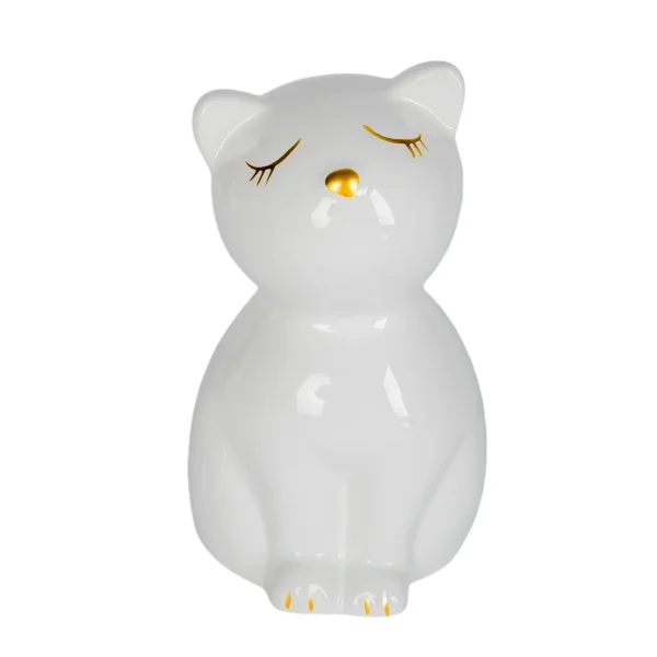 Porcelain White Ceramic Cat Memorial for Peaceful Goodbyes - 图片 3