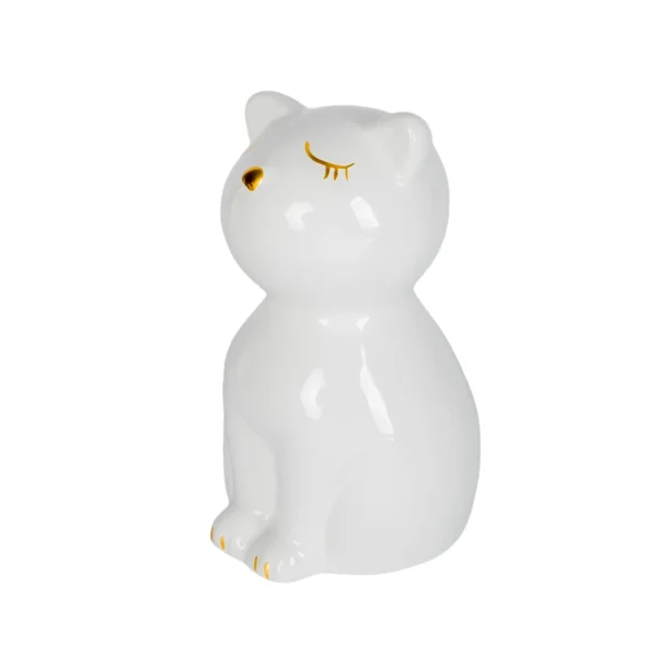 Porcelain White Ceramic Cat Memorial for Peaceful Goodbyes