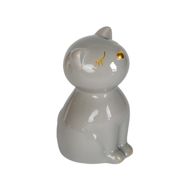 Urn for Cats Ashes – A Peaceful Tribute in Glazed Gray Ceramic - 图片 2