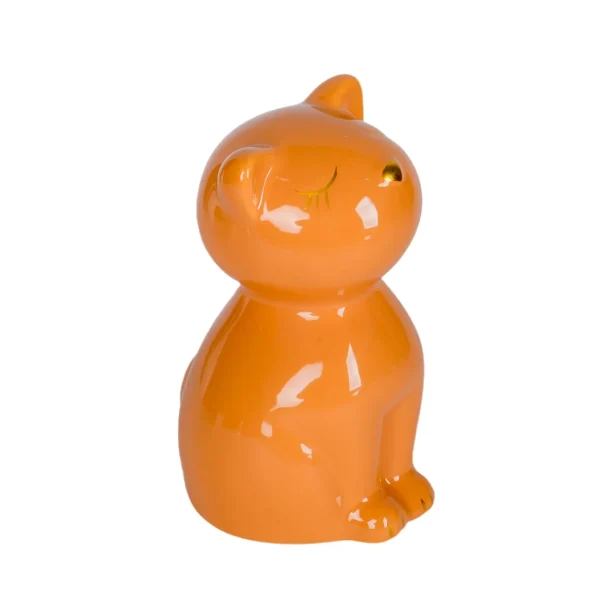 Urns Pet Ashes – Orange Ceramic Cat for a Gentle Goodbye - 图片 4