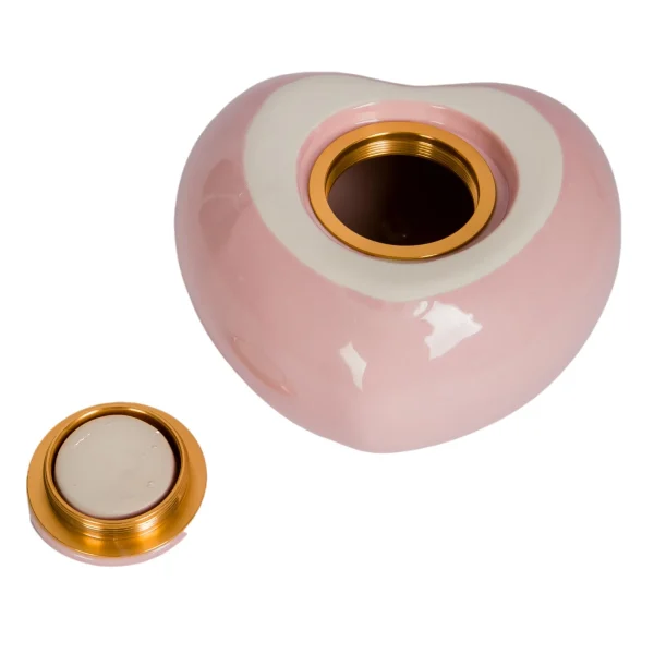 Personalized Pet Urns for Dogs – Pink Ceramic Urn with Paw Prints - 图片 4